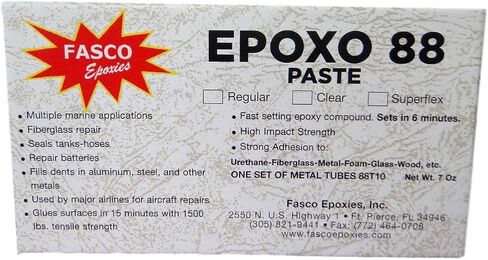 Fasco Epoxo-88 | 6min Set Epoxy Paste Clear Adhesive Glue 7oz Tube kit in Saudi Arabia