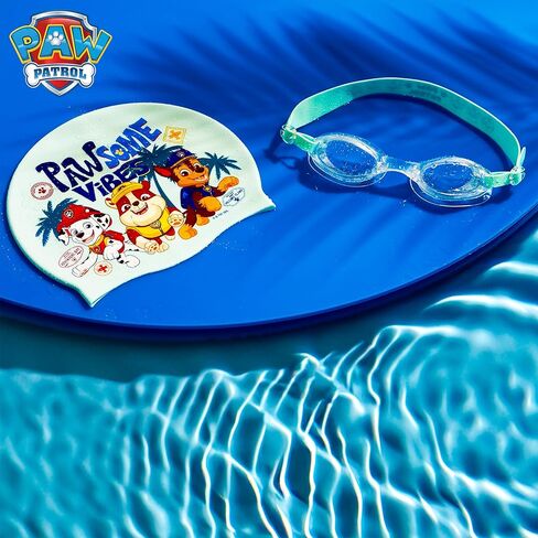 Paw Patrol Kids Swim Goggles and Swim Cap Set Anti-Fog UV Protection in Saudi Arabia