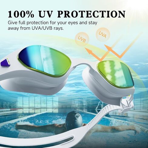 Polarized Swimming Goggles Swim Pool Goggles Anti Fog No Leaking UV Protection Swim Goggles for Women Men Adult Youth Kids in Kuwait