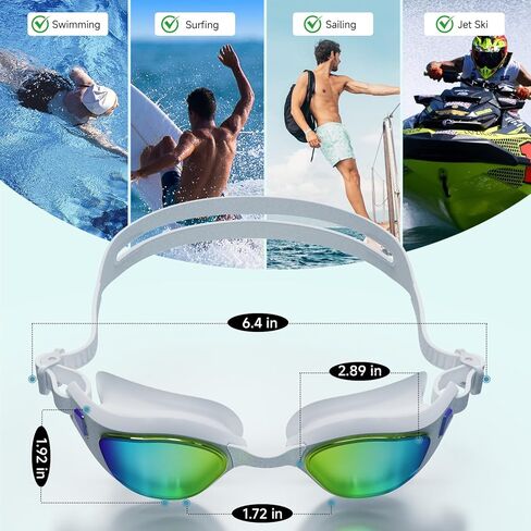 Polarized Swimming Goggles Swim Pool Goggles Anti Fog No Leaking UV Protection Swim Goggles for Women Men Adult Youth Kids in Kuwait