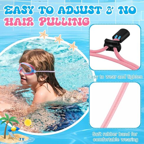 4 PCS Kids Swim Anti Fog Goggles Quick اضبط لا توجد نظارات رؤية عريضة تسرب مع مقاطع الأذن مقاطع الأنف in Saudi Arabia