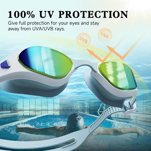 Polarized Swimming Goggles Swim Pool Goggles Anti Fog No Leaking UV Protection Swim Goggles for Women Men Adult Youth Kids in Kuwait