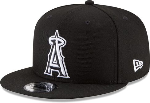 عصر جديد للجنسين MLB 9fifty أسود أبيض الشعار الأساسي القابل للتعديل قبعة قبعة قبعة القبعة واحدة يناسب الجميع in Saudi Arabia