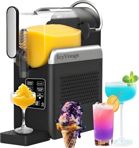 Machine Slushie No ICE مطلوب: 88 أوقية صانع مشروب وآيس كريم المجمد ، 15-30 دقيقة تبريد سريع ، 9 مستويات البرد و 5 مسبقات ممنفة واحدة ، النسيان الذات in Kuwait