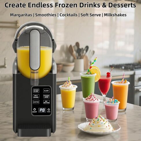 Machine Slushie No ICE مطلوب: 88 أوقية صانع مشروب وآيس كريم المجمد ، 15-30 دقيقة تبريد سريع ، 9 مستويات البرد و 5 مسبقات ممنفة واحدة ، النسيان الذات in Kuwait
