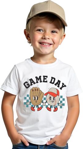 Baseball Shirts for Toddler Baby Boys Funny Game Day T-Shirt Kid Summer Baseball Lover Tees Outfit Short Sleeve Tops in Saudi Arabia