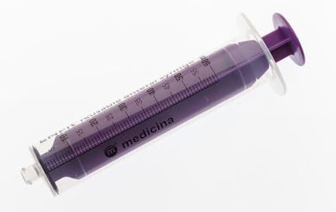 ENFit® Reusable Sterile Syringe with O-Ring - 60ml (10-pack, Individually Packaged, Purple Plunger, DEHP/Latex Free) in Saudi Arabia