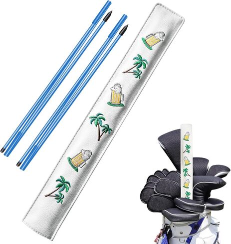 Golf Alignment Stick Training Aid Foldable Rods 2 Sticks with Cover, Practice Aid for Aiming Putting Swing Trainer Posture Corrector Indoor Outdoor in Saudi Arabia