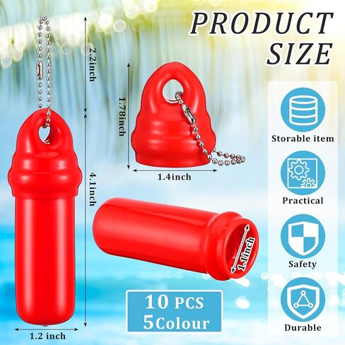 10 PC Floating Keychain for Boat Accessories Holder Colorful Safety for Fishing Boating Sailing in Saudi Arabia