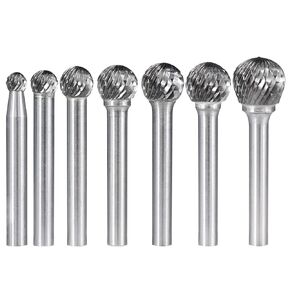 ملفات دوار 6 مم شانك شانكستن كربيد بوجت بت النوع المزدوج قطع دوار لأدوات المعادن الخشبية 1pcs (اللون: 10x12 مم ، الحجم: قطع مزدوج) in Kuwait