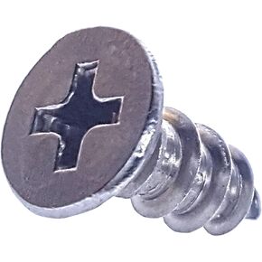 #0 x 1/8" Flat Head Undercut Sheet Metal Screws, Phillips Drive, Stainless Steel 18-8, Full Thread, Bright Finish, Self-Tapping, Quantity 50 by Fastenere in Saudi Arabia