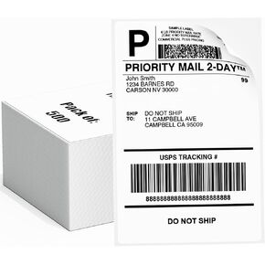 Phomemo Direct Thermal Shipping Label - Pack of 500 4x6 Thermal Paper Fanfold, for Shipping Labels, Address, Mail, Product Logo Labels, Barcode,Compatible with Thermal Label Printer in Kuwait