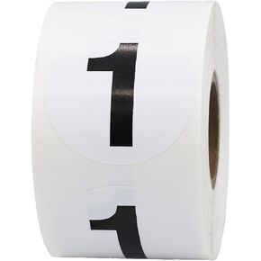 Black Number 4 Circle Stickers, 1.5 Inches Round, 500 Labels on a Roll for Inventory, Bins, Retail, Warehouse, and Classroom Organization, Made in The USA in Saudi Arabia