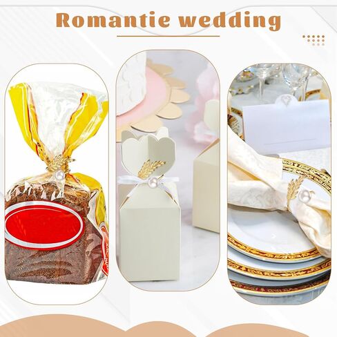 24 Pcs Gold Napkin Rings, Metal Leaf and Pearl Napkin Rings Holders, Elegant Serviette Ring Buckle for Wedding, Thanksgiving, Christmas, and Party Table Decorations in Saudi Arabia