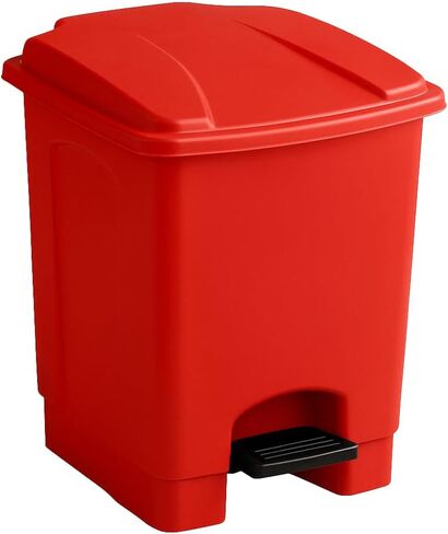 [Red] Step-On 4-Gallon Trash Can - Compatible with Biohazard Waste Bags, Ideal for Medical/Lab/Hospital Use in Saudi Arabia