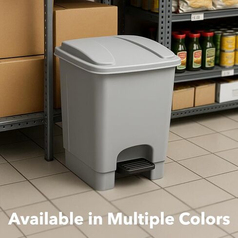 [Red] Step-On 4-Gallon Trash Can - Compatible with Biohazard Waste Bags, Ideal for Medical/Lab/Hospital Use in Saudi Arabia