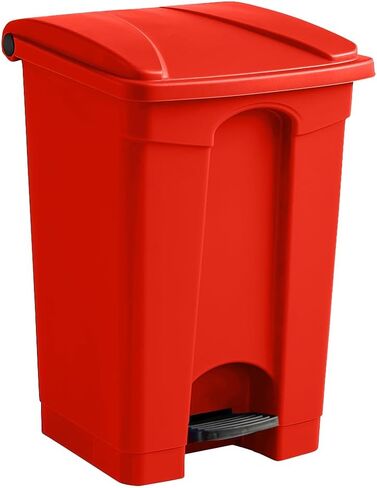 [Red] Step-On 4-Gallon Trash Can - Compatible with Biohazard Waste Bags, Ideal for Medical/Lab/Hospital Use in Saudi Arabia
