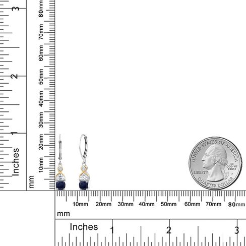 Gem Stone King 2.10 Cttw Cushion Garnet Half Moon Moissanite and Lab Grown Diamond Dangle Earrings For Women | 925 Silver and 10K Yellow Gold | Fine Jewelry Gifts for Her Mom Women Wife in Saudi Arabia
