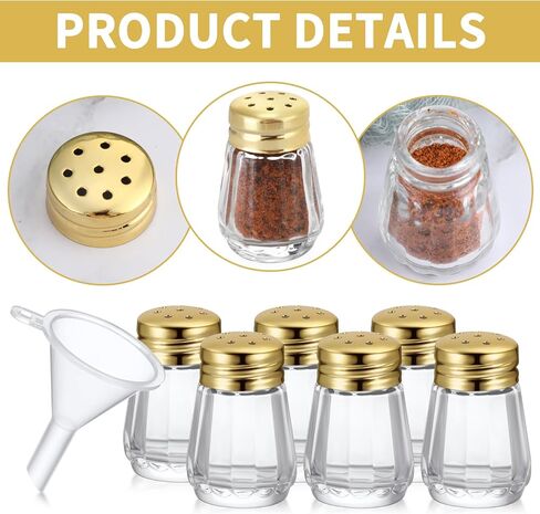 12 PCS Cube شكل الملح المصغرة والفلفل المفصلي بلوك 0.5 أوقية مكعبات صغيرة من الزجاج التوابل شاكر مع مسارات صغيرة من البلاستي in Kuwait
