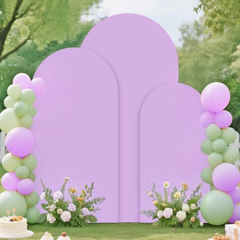 FUHSY Set of 2 Metal Backdrop Stand with Wedding Arch Cover Spandex 7.2FT, 6FT Balloon Party Backdrops Arch Stand Navy Blue Arched Backdrop Cover for Baby Shower Birthday Ceremony Banquet Event Decor in Saudi Arabia