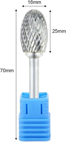 E-Type Alloy Rotary File Elliptical Double Thread Tungsten Steel Grinding Head Milling Cutter 1Pcs(E1625M06) in Saudi Arabia