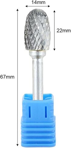 E-Type Alloy Rotary File Elliptical Double Thread Tungsten Steel Grinding Head Milling Cutter 1Pcs(E1625M06) in Saudi Arabia