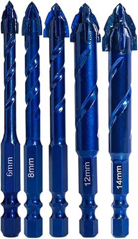 6.35mm Hex Handle Sawtooth Displacement Alloy Triangle Drill Ceramic 1Pcs(14mm) in Saudi Arabia