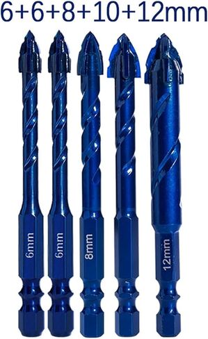 6.35mm Hex Handle Sawtooth Displacement Alloy Triangle Drill Ceramic 1Pcs(14mm) in Saudi Arabia