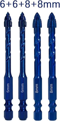 6.35mm Hex Handle Sawtooth Displacement Alloy Triangle Drill Ceramic 1Pcs(14mm) in Saudi Arabia
