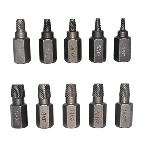 10Pcs/Set Damaged Screw Extractor Drill Bit Purpose Tools Speed Out Easy Bolt Stripped Screw Remover Tool in Saudi Arabia