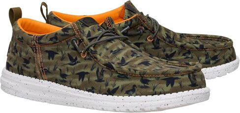 HEYDUDE Wally Funk Duck Print Wood Ash/Multi 10, Mens Shoes, Slip-on Loafers, Comfortable & Light-Weight in Saudi Arabia