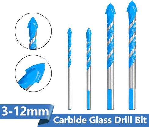 Cemented Carbide Drill Bit 3/4/5/10/12MM Ceramic Tile Wall Metal Drilling Tools Center Drill Bit Glass Drill Bit 1Pcs (Color : 4mm) in Saudi Arabia