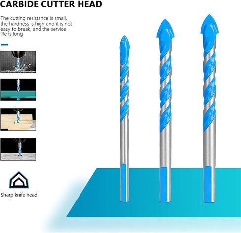 Cemented Carbide Drill Bit 3/4/5/10/12MM Ceramic Tile Wall Metal Drilling Tools Center Drill Bit Glass Drill Bit 1Pcs (Color : 4mm) in Saudi Arabia