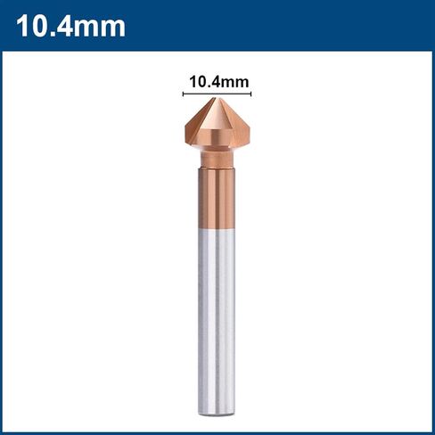 Chamfer 4.5-50mm 3 الناي الناي 90 درجة المغلفة بتات من الخشب الخشبي عابد الفتحة الحفر بتات الحفر 1pcs (اللون: 10.4 مم) in Saudi Arabia