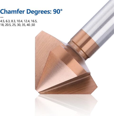 Chamfer 4.5-50mm 3 الناي الناي 90 درجة المغلفة بتات من الخشب الخشبي عابد الفتحة الحفر بتات الحفر 1pcs (اللون: 10.4 مم) in Saudi Arabia