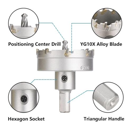 ثقب المنشار تنغستن كاربيد الحفر قطع القاطع لفيلم الصلب المقاوم للصدأ الحديد الحفر حفر حفرة فتحة ثقب 1pcs (اللون: 20 مم) in Kuwait