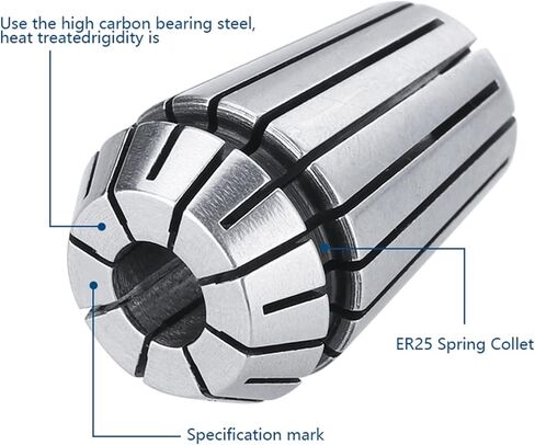 ER25 COLLET Chuck 2-16mm مع ER25 COLLET WRENCH TOOL TOUND 16PCS in Kuwait