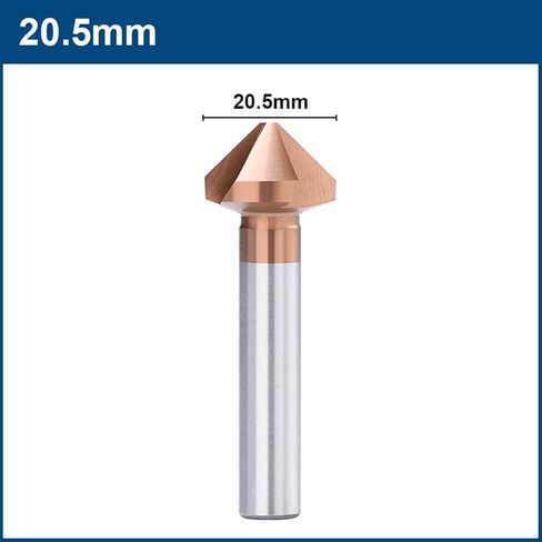 Chamfer 4.5-50mm 3 Flute 90 Degrees Coated Drill Bit Wood Metal Hole Countersink Drill Bit Drilling 1Pcs (Color : 20.5mm) in Saudi Arabia
