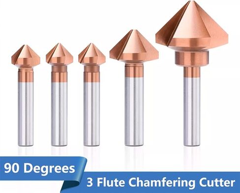 Chamfer 4.5-50mm 3 Flute 90 Degrees Coated Drill Bit Wood Metal Hole Countersink Drill Bit Drilling 1Pcs (Color : 20.5mm) in Saudi Arabia