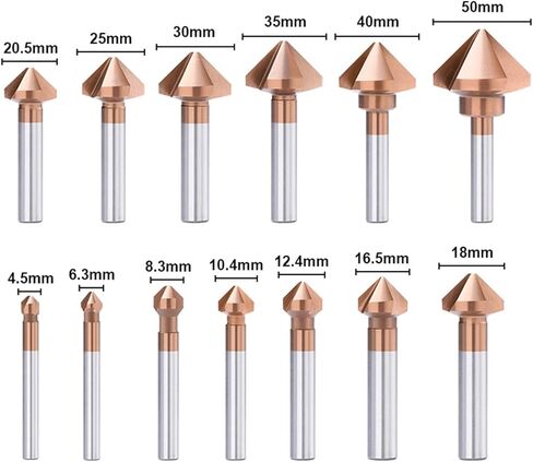 Chamfer 4.5-50mm 3 Flute 90 Degrees Coated Drill Bit Wood Metal Hole Countersink Drill Bit Drilling 1Pcs (Color : 20.5mm) in Saudi Arabia