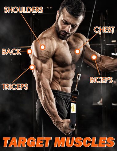 مرفقات Fitarc Lat Prowdown ، إكسسوارات آلة الكابلات لصالة الألعاب الرياضية المنزلية ، إكسسوارات صالة الألعاب الرياضية ذات الوزن المتين والموثوق بها (مقبض التمرين) in Kuwait