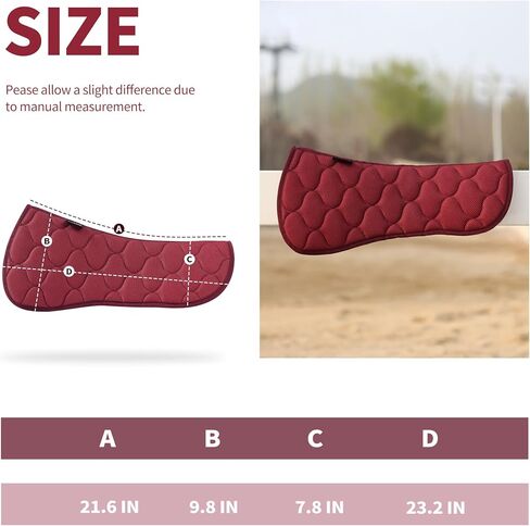 Harrison Howard Mesh Riding Half Pad for English Saddle Comfortable Cushioning Reduce Pressure on Horse’s Back in Saudi Arabia
