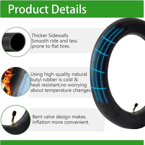 2-Pcs 16x3.0 Inner Tube 16x3.25 16x3.5 Inner Tube 16x3.25/3.50 Bent Valve Stem Reinforced Thickness in Saudi Arabia
