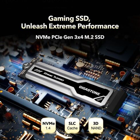 GIGASTONE SSD 2TB NVMe Gen 3 Gaming M.2 محرك الأقراص الصلبة الداخلي ذو الحالة الصلبة PCIe 3.0x4 ترقية تخزين الكمبيوتر أو الكمبيوتر المحمول وتوسيع الذاكرة لمبدعي رسومات الألعاب IT Pros GT6330 السرعة القصوى 3,500 ميجابايت/ثانية in Saudi Arabia