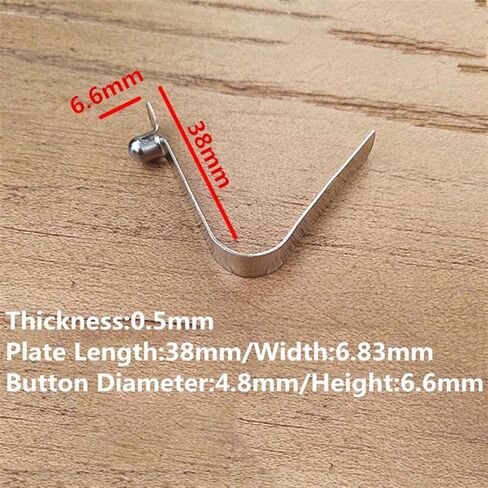 Mdingbao-Compression Spring 3/4/5MM Double Single Hollow Button Clips Kayak Paddle Snap Spring Clip Tent Pole Tube Lock Awning Telescopic Shrapnel, 50PCS, Good Corrosion Resistance in Saudi Arabia