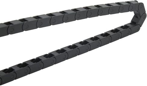 Black Nylon PA66 Cable Drag Chain Wire Carrier for CNC Ma - Meter Length with End Connector in Saudi Arabia