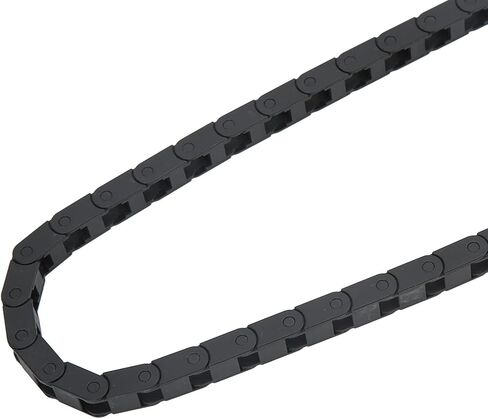 Black Nylon PA66 Cable Drag Chain Wire Carrier for CNC Ma - Meter Length with End Connector in Saudi Arabia