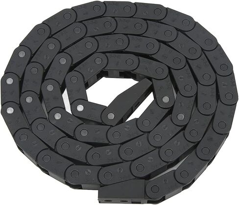 Black Nylon PA66 Cable Drag Chain Wire Carrier for CNC Ma - Meter Length with End Connector in Saudi Arabia