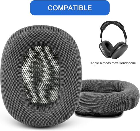 Premium Replacement Ear Cushions for Apple AirPods Max Headphone, Protein Leather Memory Foam Earpads with Excellent Noise Isolation (Black) in Kuwait