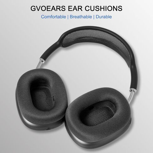 Premium Replacement Ear Cushions for Apple AirPods Max Headphone, Protein Leather Memory Foam Earpads with Excellent Noise Isolation (Black) in Kuwait